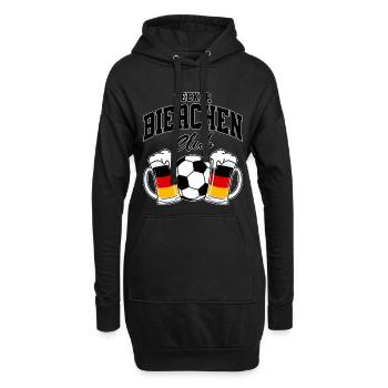 Lecker Bierchen Club Fußball Deutschland - Hoodie-Kleid - Schwarz - Vorne