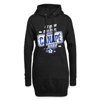 Pas besoin de ralenti, mon canapé a jugé - Hoodie-Kleid - Schwarz - Vorne