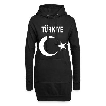 TÜRKEI TÜRKIYE TÜRKISCHE Europa Sport Fan - Hoodie-Kleid - Schwarz - Vorne