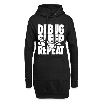 Debug Sleep Repeat Programmer - Hoodie Dress - black - Front