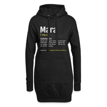 Mara Name Definition - Hoodie-Kleid - Schwarz - Vorne