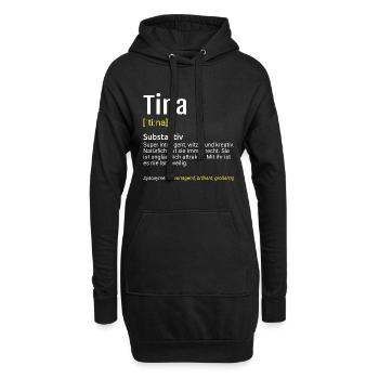 Tina Name Definition - Hoodie-Kleid - Schwarz - Vorne