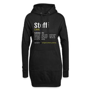 Steffi Name Definition - Hoodie-Kleid - Schwarz - Vorne