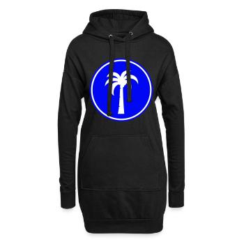 palme symbol - Hoodie-Kleid - Schwarz - Vorne