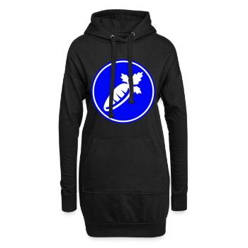 Symbole de la carotte - Sweat-shirt à capuche long Femme - noir - Devant