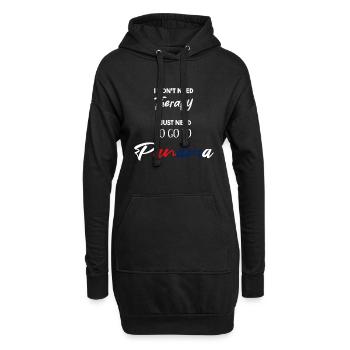 Panama Idée Cadeau Drôle Dicton Thérapie Humour - Sweat-shirt à capuche long Femme - noir - Devant
