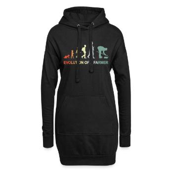 Entwicklung Kind zum Bauern - Hoodie-Kleid - Schwarz - Vorne