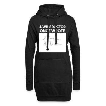 A Wise Doctor Once Wrote Praktizierender Arzt - Hoodie-Kleid - Schwarz - Vorne