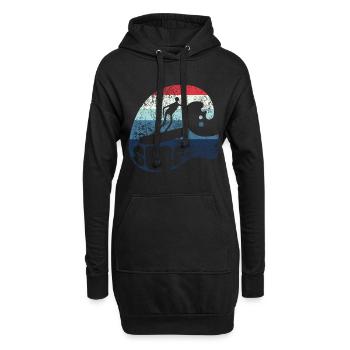 Welle - Surfer - Surf - Geschenk - Hoodie-Kleid - Schwarz - Vorne
