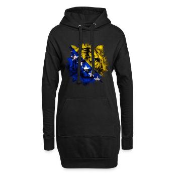 Bosnien und Herzegowina - Hoodie-Kleid - Schwarz - Vorne