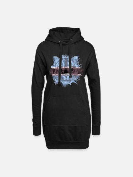 Botswana - Hoodie-Kleid - Schwarz