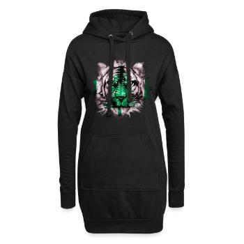 Île Norfolk - Sweat-shirt à capuche long Femme - noir - Devant