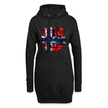 Norwegen - Hoodie-Kleid - Schwarz - Vorne