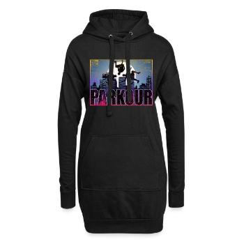 Parkour Freerunner Traceur Le Parcour parkourshirt - Sweat-shirt à capuche long Femme - noir - Devant