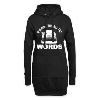 Vintage -Schreibmaschine Erzähler - Hoodie-Kleid - Schwarz - Vorne