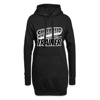 Superheld, clever getarnt als Trainer - Hoodie-Kleid - Schwarz - Vorne