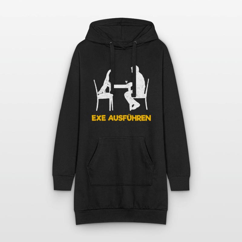 exe exécuter l’informatique programmeur admin Sweat-shirt à capuche long Femme