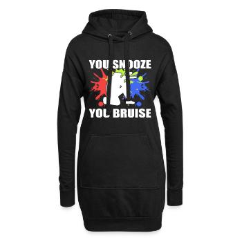 You Snooze You Bruise Paintballspieler - Hoodie-Kleid - Schwarz - Vorne