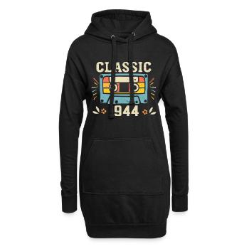 Vintage 1944 Geburtstagskassette Retro 1944 - Hoodie-Kleid - Schwarz - Vorne