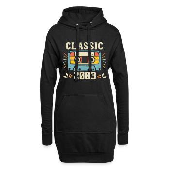 Vintage 2003 Retro Geburtstagskassette 2003 - Hoodie-Kleid - Schwarz - Vorne