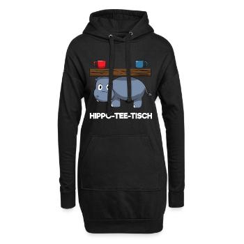 Hippo-Tee-Tisch Hippoteetisch Hypothetisch Hippo - Hoodie-Kleid - Schwarz - Vorne