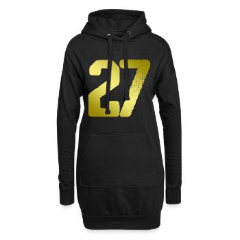 27 Maillot numéro - Sweat-shirt à capuche long Femme - noir - Devant