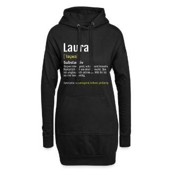 Laura Name Definition - Hoodie-Kleid - Schwarz - Vorne