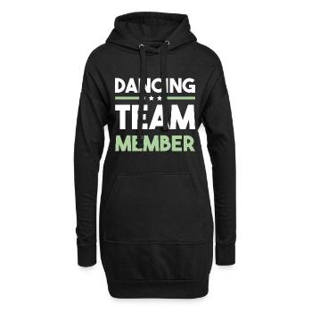Dancing Team - Hoodie-Kleid - Schwarz - Vorne