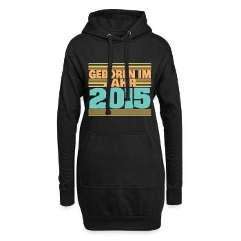 2015 - Hoodie-Kleid - Schwarz - Vorne