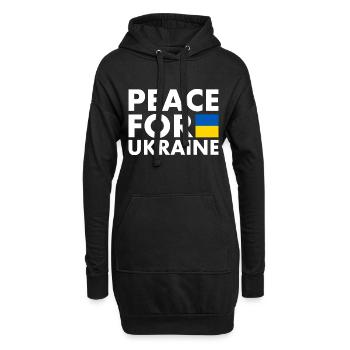 Ukraine - Sweat-shirt à capuche long Femme - noir - Devant