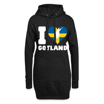 I LOVE GOTLAND Schweden - Hoodie-Kleid - Schwarz - Vorne