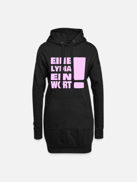 Spruch Vorname Lydia - Hoodie-Kleid - Schwarz