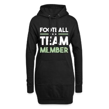 Équipe de football - Sweat-shirt à capuche long Femme - noir - Devant