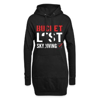 Bucket List Sky Diving Fallschirmspringer - Hoodie-Kleid - Schwarz - Vorne