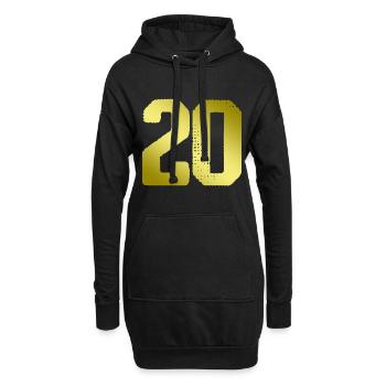 Maillot 20 Numéro - Sweat-shirt à capuche long Femme - noir - Devant