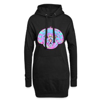 Colorful Dog Hundefrisör - Hoodie-Kleid - Schwarz - Vorne