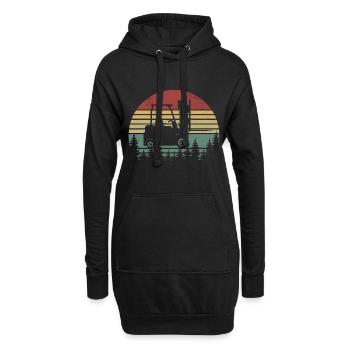 Lustige Gabelstaplerfahrer-Kunst - Gabelstaplerfahrer - Hoodie-Kleid - Schwarz - Vorne