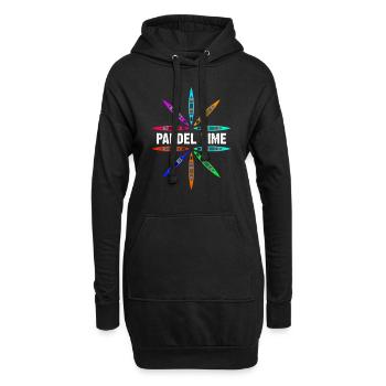 Paddel Team Kanu Kayak - Hoodie-Kleid - Schwarz - Vorne