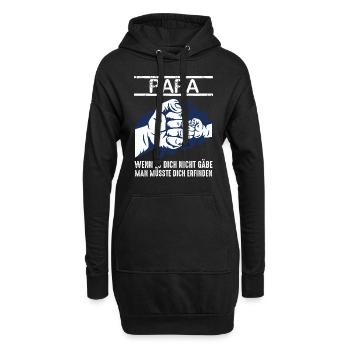 Sohn Kind Tochter Vater Bonus Papa Daddy Stiefvate - Hoodie-Kleid - Schwarz - Vorne