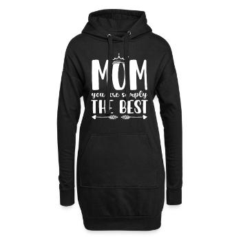 MOM you are simply the Best - Hoodie-Kleid - Schwarz - Vorne