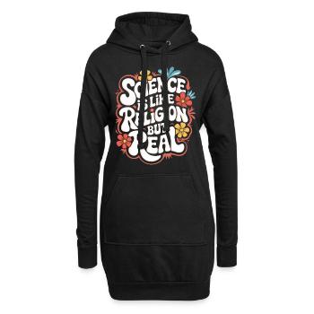 Athéisme, athée, anti-religion, agnostique - Sweat-shirt à capuche long Femme - noir - Devant