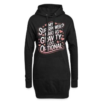 Turnen Turner Gymnastik - Hoodie-Kleid - Schwarz - Vorne