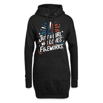 Pyrotechnie Feux d’artifice Pyrotechnie - Sweat-shirt à capuche long Femme - noir - Devant