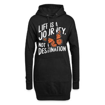 Schmetterling Monarchfalter Bunt Schmetterlinge - Hoodie-Kleid - Schwarz - Vorne