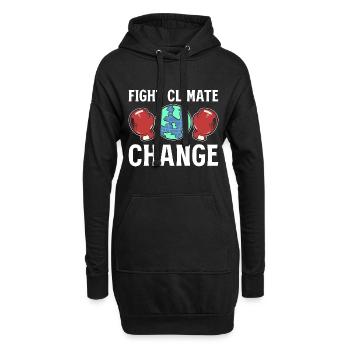 Fight Climate Change Klimawandel-Analyst - Hoodie-Kleid - Schwarz - Vorne
