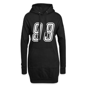 98 Numéro de numéro - Sweat-shirt à capuche long Femme - noir - Devant
