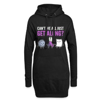 Can't We All Just Get Along? Joker - Hoodie-Kleid - Schwarz - Vorne