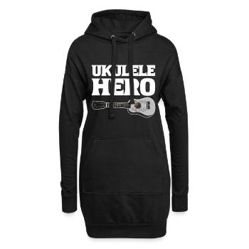 Lustiger Ukelele -Liebhaber Ukelele -Spieler - Hoodie-Kleid - Schwarz - Vorne