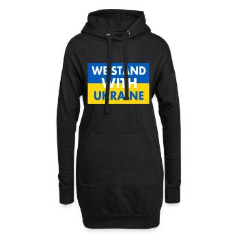 We stand with ukraine - Hoodie-Kleid - Schwarz - Vorne