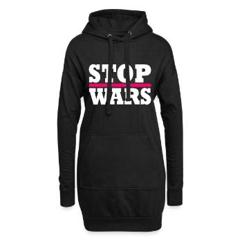 Stop wars - Hoodie-Kleid - Schwarz - Vorne